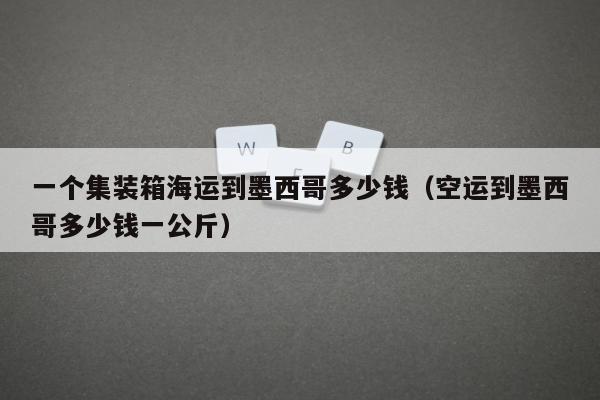 一个集装箱海运到墨西哥多少钱（空运到墨西哥多少钱一公斤）