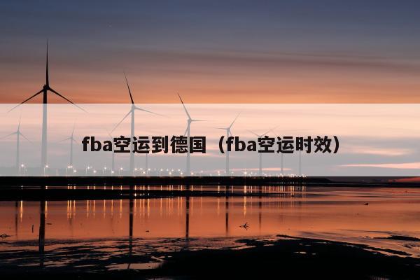 fba空运到德国（fba空运时效）