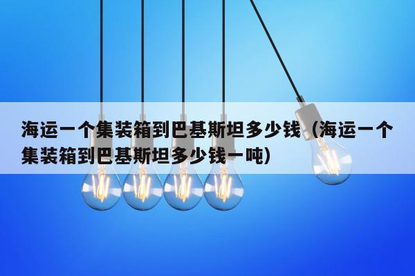 海运一个集装箱到巴基斯坦多少钱（海运一个集装箱到巴基斯坦多少钱一吨）