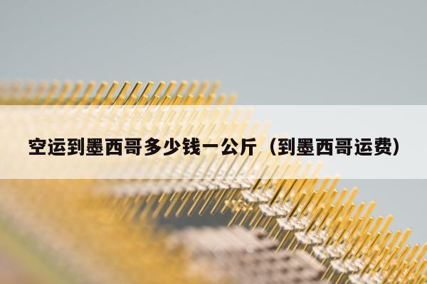 空运到墨西哥多少钱一公斤（到墨西哥运费）